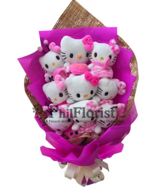 9pcs Cute Hello Kitty Bouquet